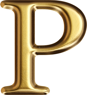 Gold Letter P