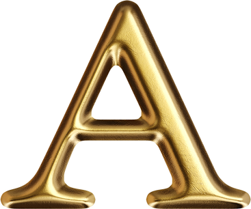 Gold Letter A